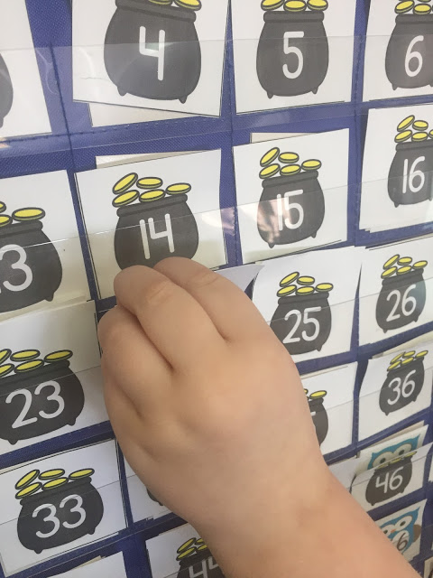 St. Patrick's Day activities - 100 grid treasure hunt