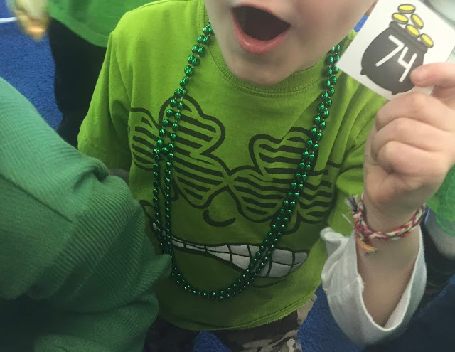St. Patrick's Day classroom activities - 100 grid treasure hunt