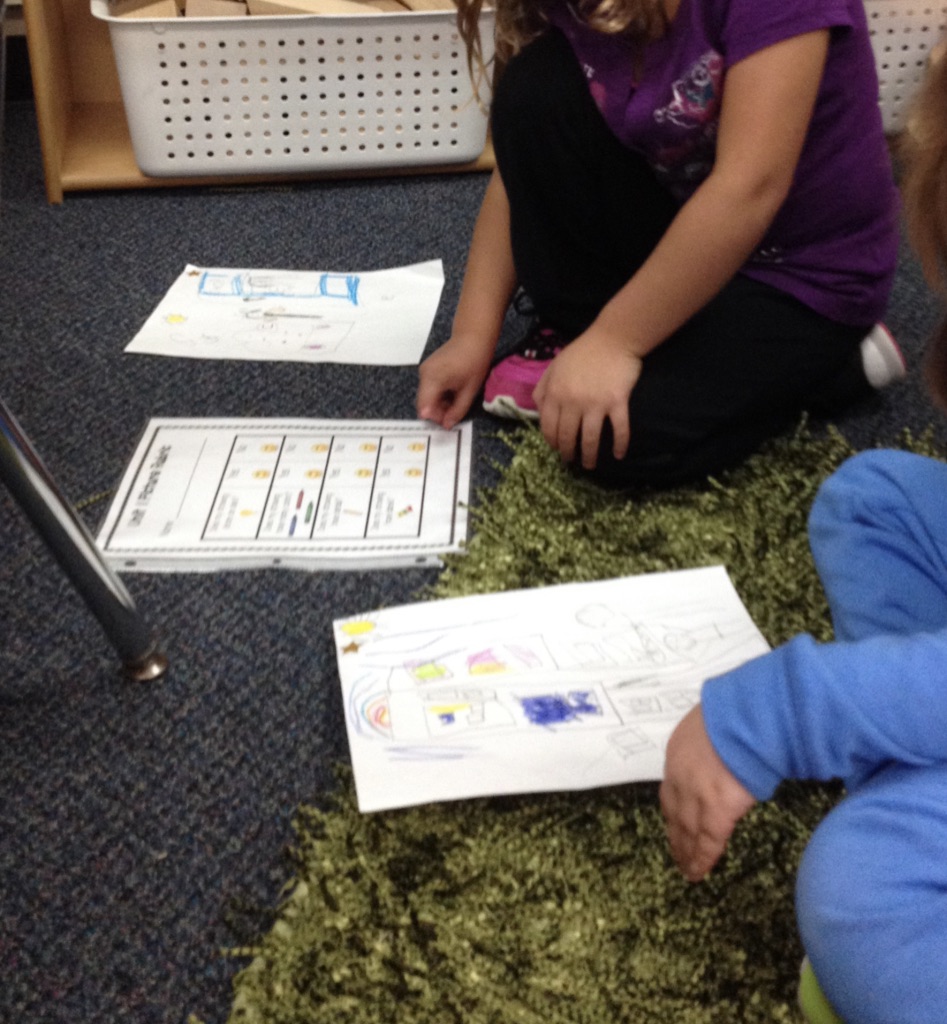 writing workshop with alternative seating in kindergarten