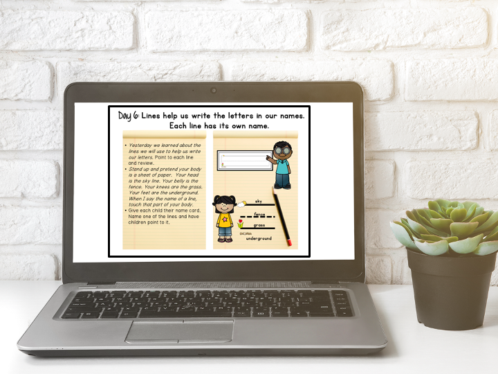 digital name writing unit for kindergarten 