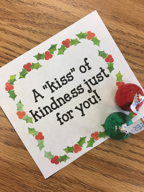 random act of kindness candy kisses 
