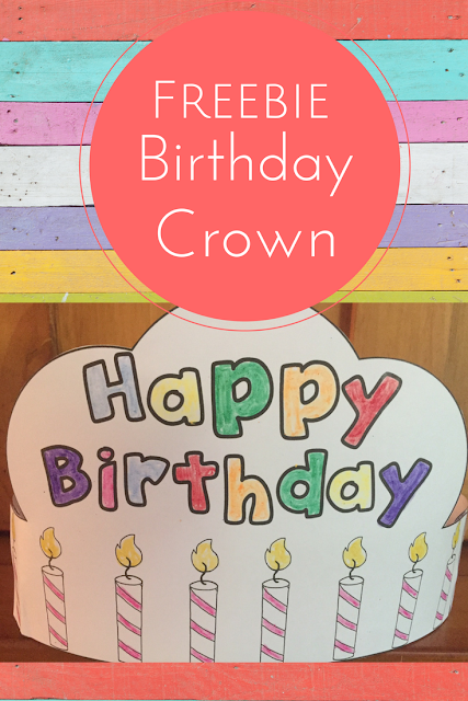 classroom birthday crown happy birthday hat freebie