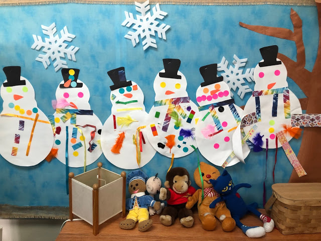collage snowman bulletin board