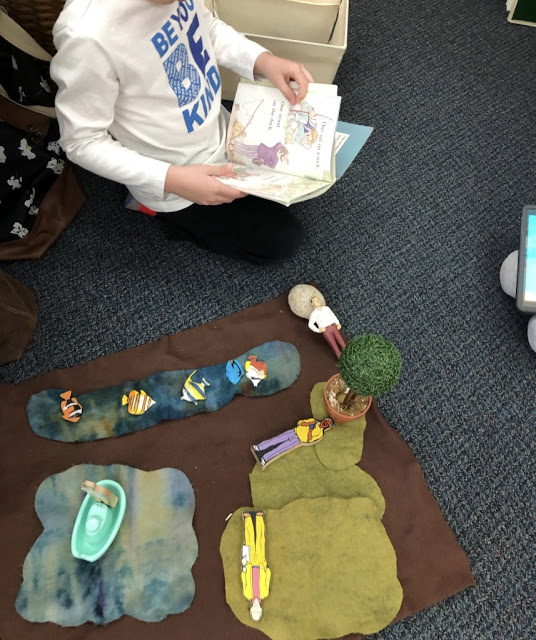 retelling Five Silly Fishermen in kindergarten through dramatic play