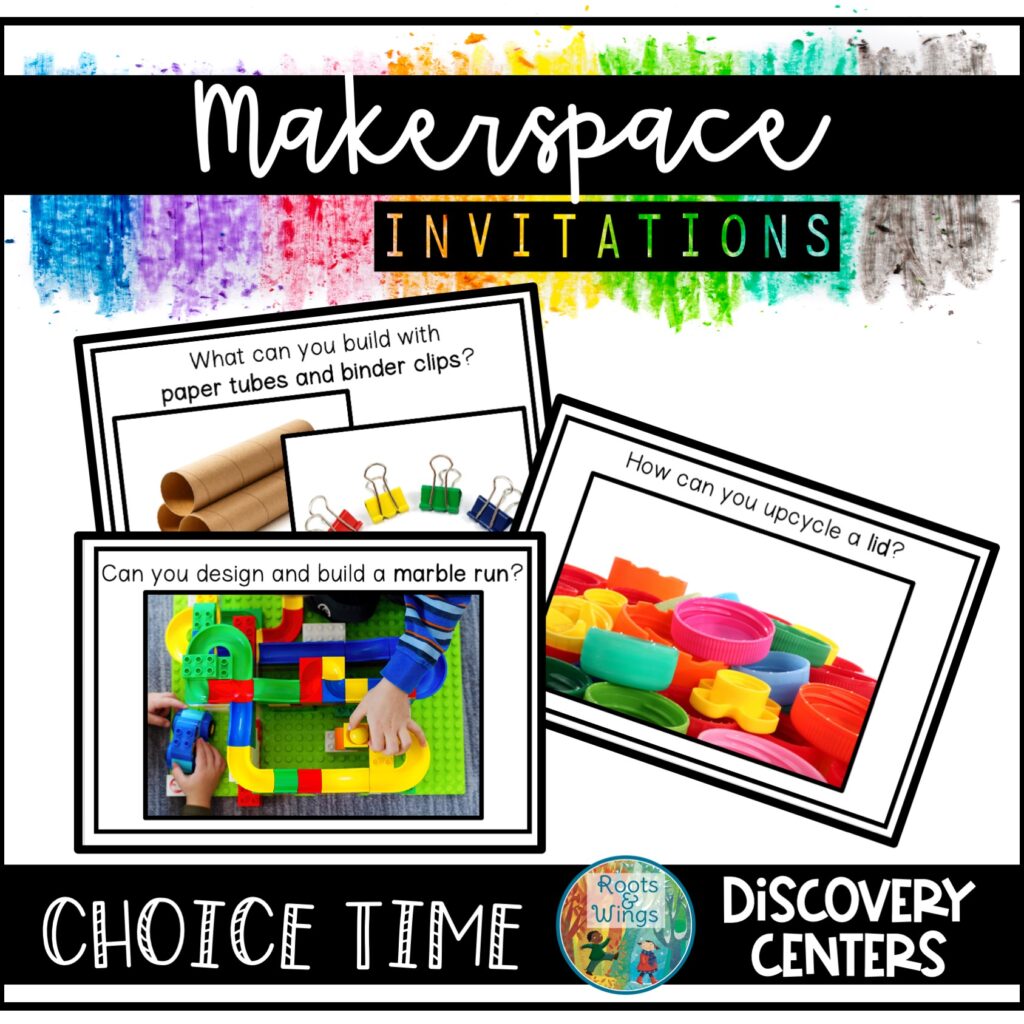 makerspace invitations for kindergarten STEM