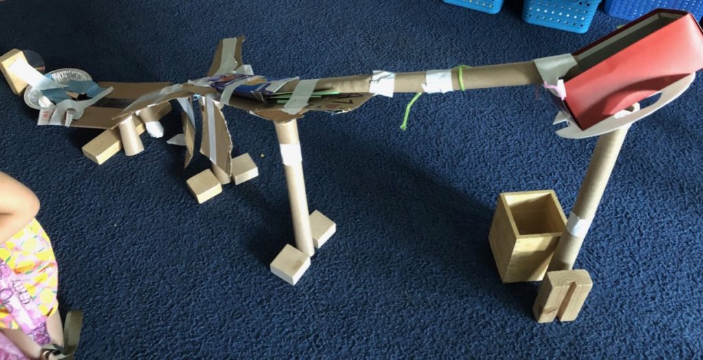 designing and building marble chutes in our classroom makerspace