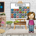 Kindergarten virtual classroom for distance and remote learning