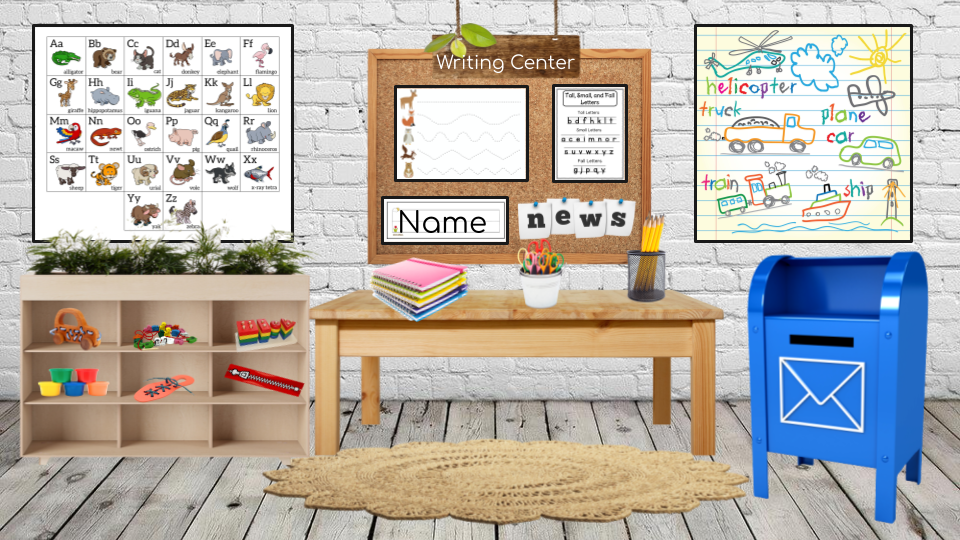 Virtual Back to School Classroom Background for Remote 