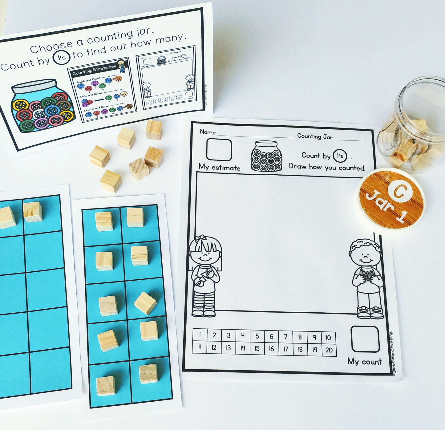 Mini Eraser Math Center Activities - Differentiated Kindergarten