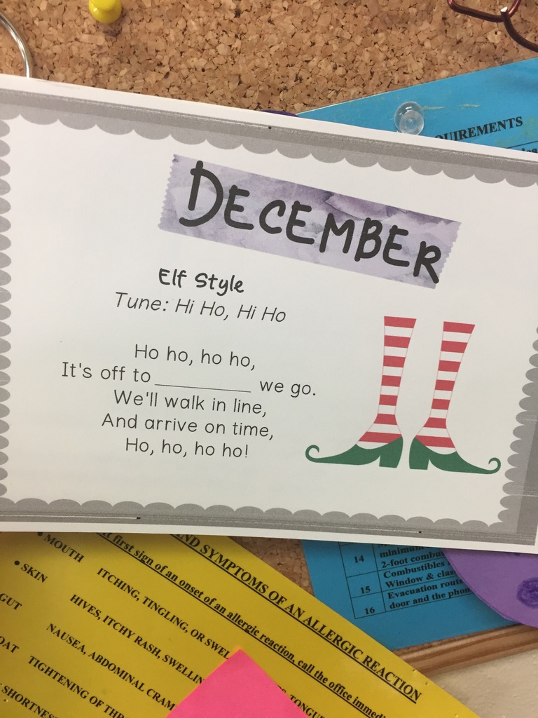 monthly transition rhymes